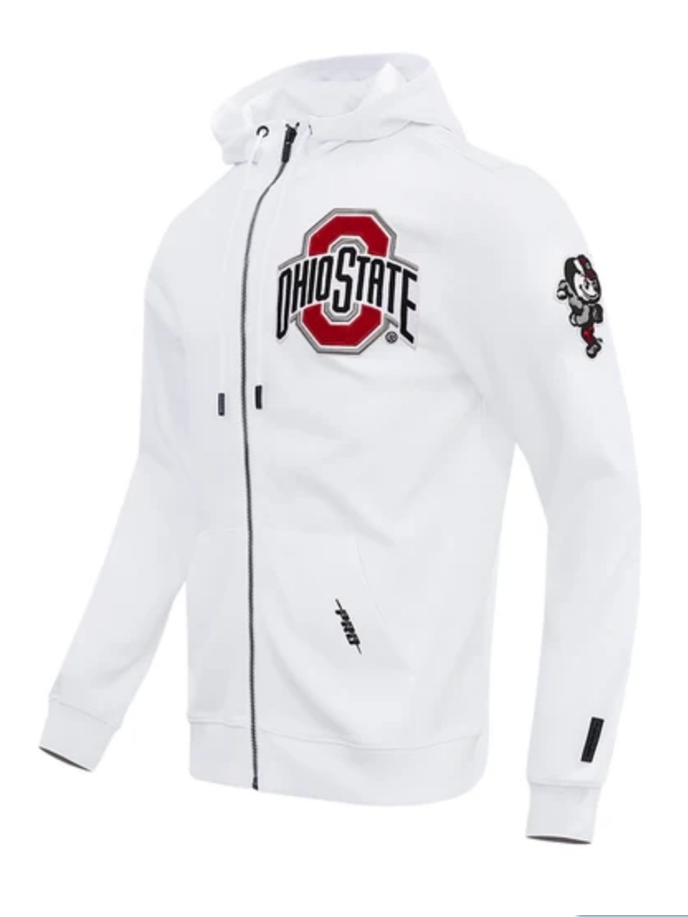 Pro Standard - Ohio State Buckeyes - Men's Classic Full Zip Hoodie. Size XL